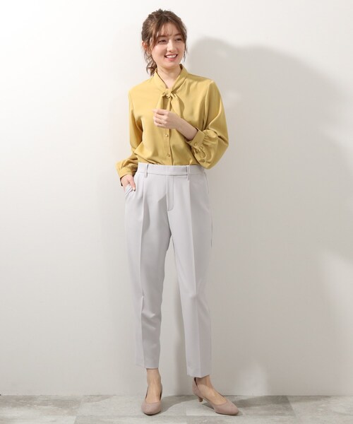 DRESKIP（ドレスキップ）の「◆ボウタイブラウス（シャツ/ブラウス・レディース・グリーン系/イエロー系その他/ブラック/オフホワイト・02/04/03）」の11枚目の写真