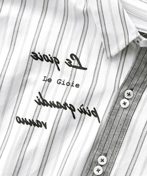 osharewalker（オシャレウォーカー）の「【廃盤】『フォトプリントストライプ柄シャツ』（シャツ/ブラウス・レディース・ライトグレー・1/2）」の15枚目の写真