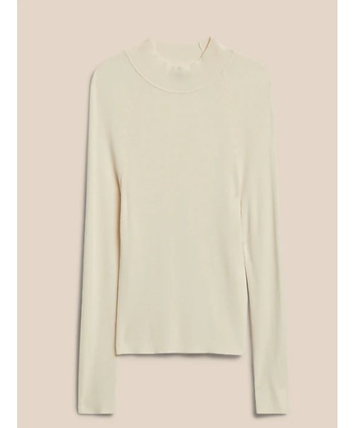 Banana Republic(バナナリパブリック)の「リブ モックネック セータートップス(ニット/セーター・レディース・ブラック/オフホワイト/レッド・S/M/XS/L)」の10枚目の写真