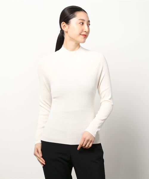 Banana Republic(バナナリパブリック)の「リブ モックネック セータートップス(ニット/セーター・レディース・ブラック/オフホワイト/レッド・S/M/XS/L)」の14枚目の写真