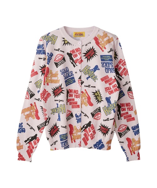 HYSTERIC GLAMOUR(ヒステリックグラマー)の「HYSTERIC DISCO柄 カーディガン(カーディガン/ボレロ・レディース・パープル/ブルー/トップグレー・FREE)」の3枚目の写真