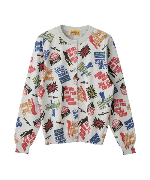 HYSTERIC GLAMOUR(ヒステリックグラマー)の「HYSTERIC DISCO柄 カーディガン(カーディガン/ボレロ・レディース・パープル/ブルー/トップグレー・FREE)」の2枚目の写真