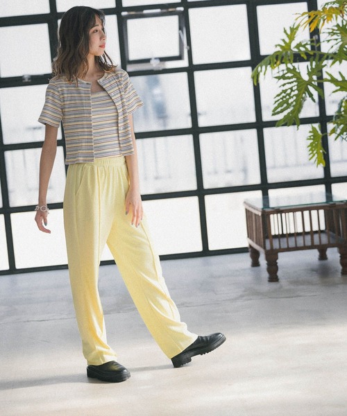 PBLIM（ページボーイリム）の「【PAGEBOYLIM】マルチボーダーセット（カーディガン/ボレロ・レディース・ホワイト系その他/ブラウン系その他/グリーン系その他・FREE）」の6枚目の写真