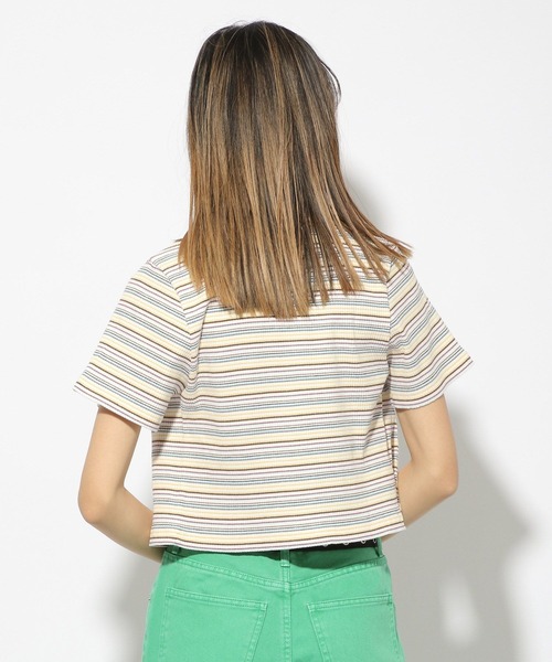 PBLIM（ページボーイリム）の「【PAGEBOYLIM】マルチボーダーセット（カーディガン/ボレロ・レディース・ホワイト系その他/ブラウン系その他/グリーン系その他・FREE）」の8枚目の写真