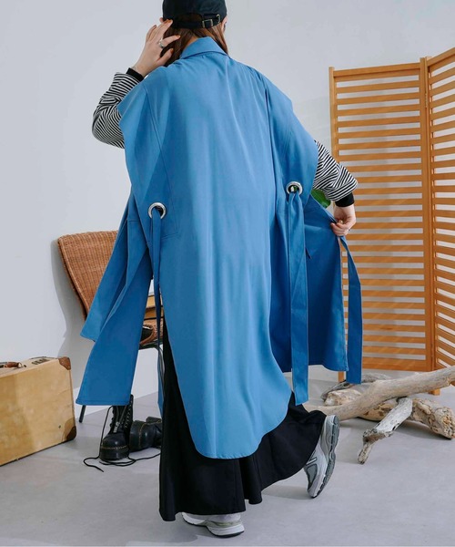 CPCM（シーピーシーエム）の「ポンチョ風ハトメアクセントトレンチ（トレンチコート・レディース・ライトベージュ/カーキ/ブルー・FREE）」の18枚目の写真