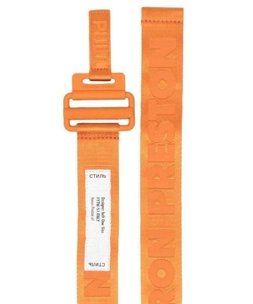 HERON PRESTON(ヘロンプレストン)の「【HERON PRESTON】TAPE BELT 4CM CLASSIC BUCKLE(ベルト・メンズ・オレンジ・F)」の2枚目の写真