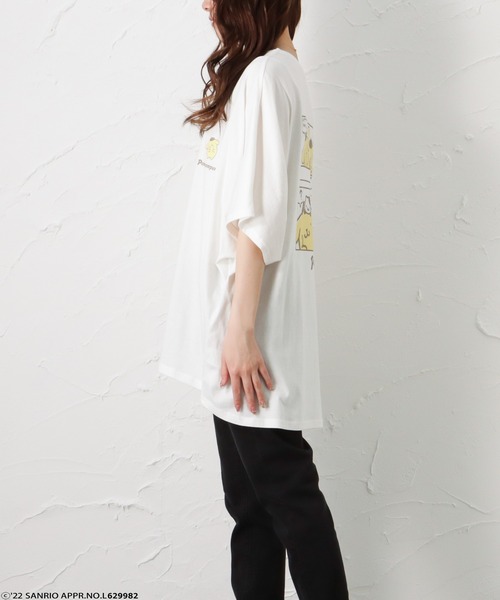 Mac-House(マックハウス)の「サンリオバックプリントドルマン半袖Tシャツ(Tシャツ/カットソー・レディース・ホワイト/オートミール/グリーン/ブラック・フリー)」の20枚目の写真