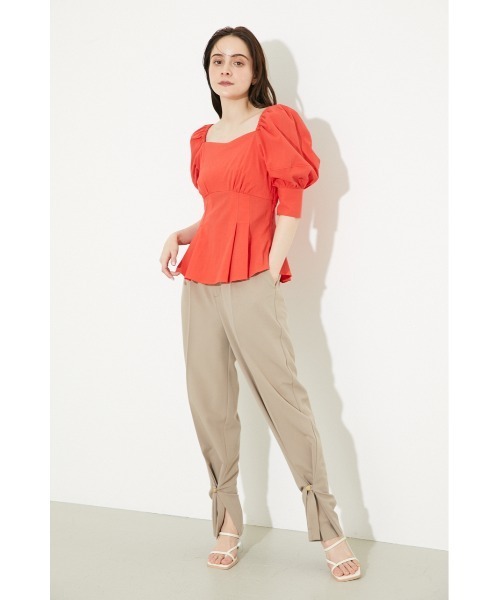 rienda（リエンダ）の「パフスリーブペプラムブラウス（シャツ/ブラウス・レディース・ホワイト/パープル/オレンジ・FREE）」の12枚目の写真