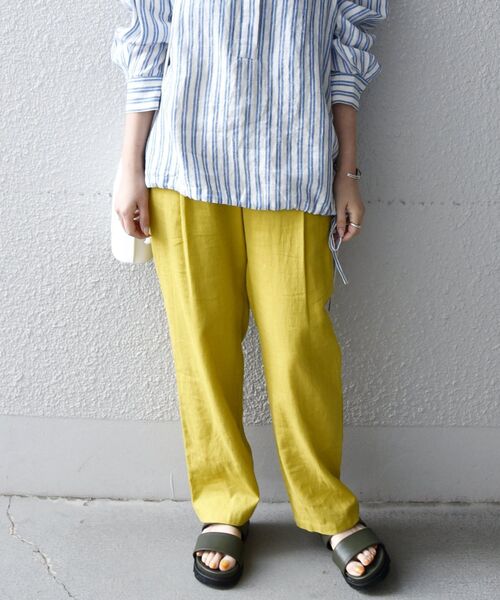 SHIPS any（シップス エニィ）の「SHIPS any: リネン ミックス イージー パンツ◇◇（その他パンツ・レディース・グリーン/ネイビー/ライトブルー/イエロー・36/38）」の19枚目の写真