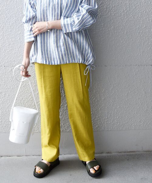 SHIPS any（シップス エニィ）の「SHIPS any: リネン ミックス イージー パンツ◇◇（その他パンツ・レディース・グリーン/ネイビー/ライトブルー/イエロー・36/38）」の20枚目の写真