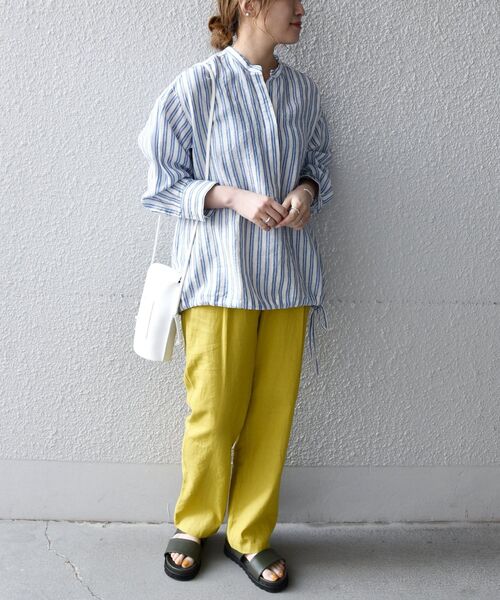 SHIPS any（シップス エニィ）の「SHIPS any: リネン ミックス イージー パンツ◇◇（その他パンツ・レディース・グリーン/ネイビー/ライトブルー/イエロー・36/38）」の21枚目の写真