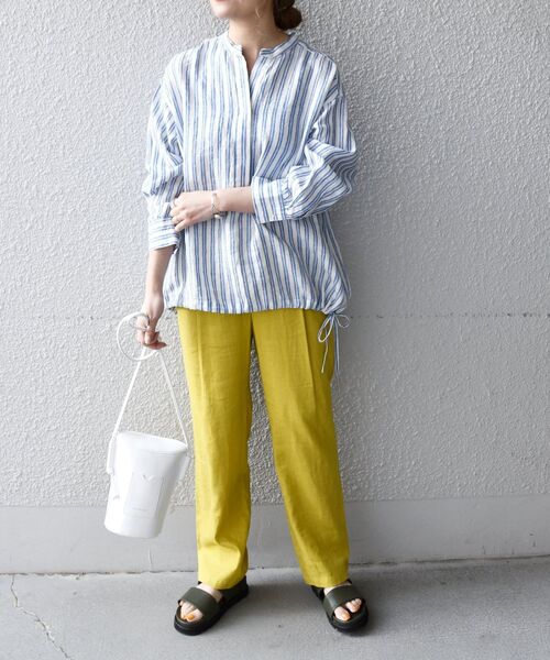 SHIPS any（シップス エニィ）の「SHIPS any: リネン ミックス イージー パンツ◇◇（その他パンツ・レディース・グリーン/ネイビー/ライトブルー/イエロー・36/38）」の22枚目の写真