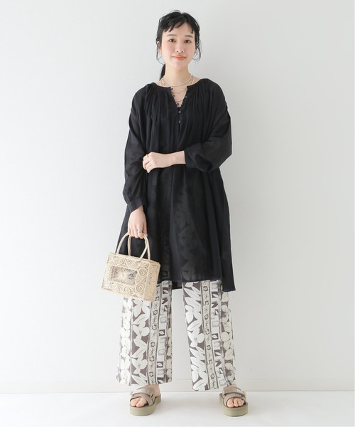 soil（ソイル）の「【SOIL/ソイル】SUPER FINE VOLIE WITH POLYSELVAGE G：ワンピース（ワンピース・レディース・ホワイト/ブラック・1）」の2枚目の写真