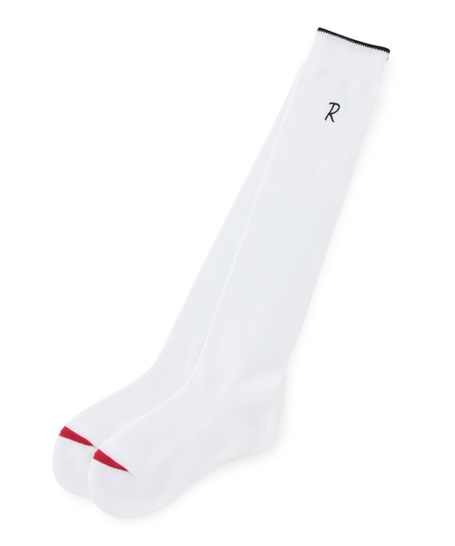 JUN&ROPE'（ジュンアンドロペ）の「【抗菌防臭】ロゴ入りニーハイソックス（ソックス/靴下・レディース・ホワイト/ブラック/ネイビー・FREE）」の2枚目の写真