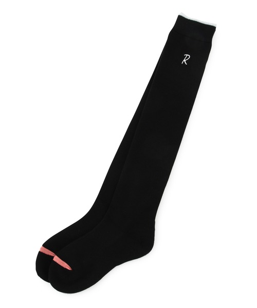 JUN&ROPE'（ジュンアンドロペ）の「【抗菌防臭】ロゴ入りニーハイソックス（ソックス/靴下・レディース・ホワイト/ブラック/ネイビー・FREE）」の3枚目の写真