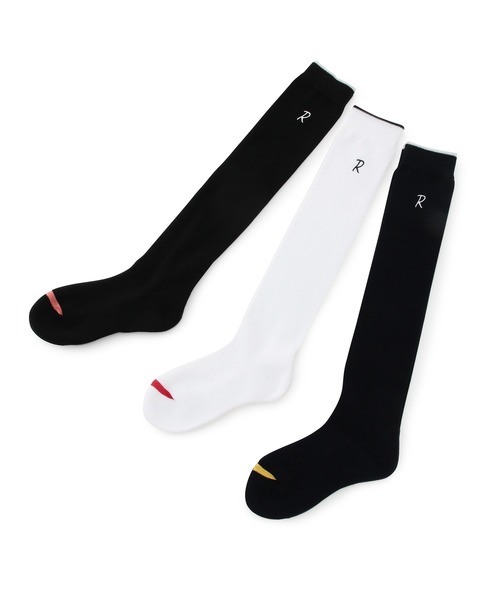 JUN&ROPE'（ジュンアンドロペ）の「【抗菌防臭】ロゴ入りニーハイソックス（ソックス/靴下・レディース・ホワイト/ブラック/ネイビー・FREE）」の4枚目の写真