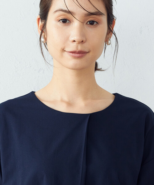 COMME CA ISM(コムサイズム)の「【セットアップ対応】吸水速乾 アシンメトリー トップス(Tシャツ/カットソー・レディース・ブラック/ネイビー・MEDIUM/LARGE)」の10枚目の写真