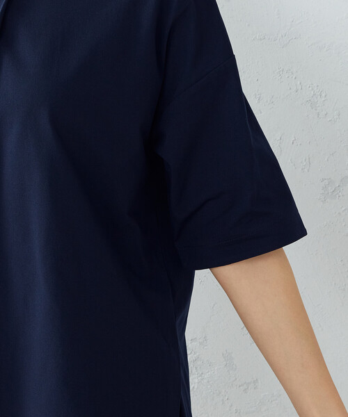 COMME CA ISM(コムサイズム)の「【セットアップ対応】吸水速乾 アシンメトリー トップス(Tシャツ/カットソー・レディース・ブラック/ネイビー・MEDIUM/LARGE)」の11枚目の写真