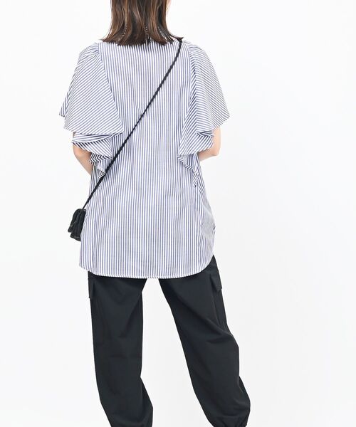 rps(アールピーエス)の「フレアー袖裾タックブラウス(シャツ/ブラウス・レディース・ブラック/オフホワイト/サックスブルー/ネイビー/ブラック系その他2/カーキ/ミント・M/フリー)」の18枚目の写真