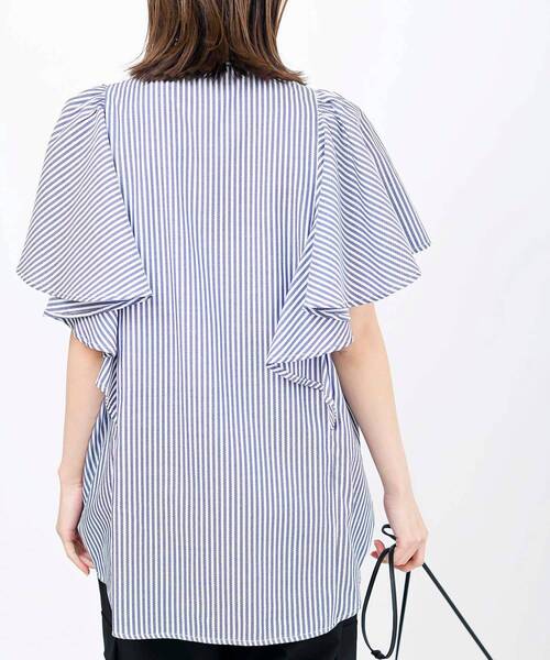 rps(アールピーエス)の「フレアー袖裾タックブラウス(シャツ/ブラウス・レディース・ブラック/オフホワイト/サックスブルー/ネイビー/ブラック系その他2/カーキ/ミント・M/フリー)」の22枚目の写真