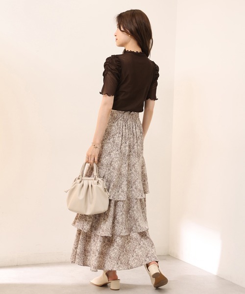 one after another NICE CLAUP（ワンアフターアナザーナイスクラップ）の「ハイネックシアートップス（Tシャツ/カットソー・レディース・アイボリー/グレー×サックスブルー/ブラウン/モカ・FREE）」の22枚目の写真