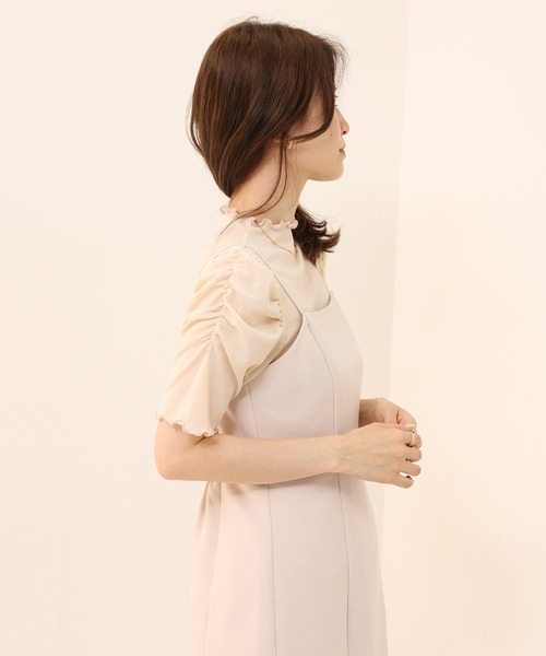 one after another NICE CLAUP（ワンアフターアナザーナイスクラップ）の「ハイネックシアートップス（Tシャツ/カットソー・レディース・アイボリー/グレー×サックスブルー/ブラウン/モカ・FREE）」の11枚目の写真