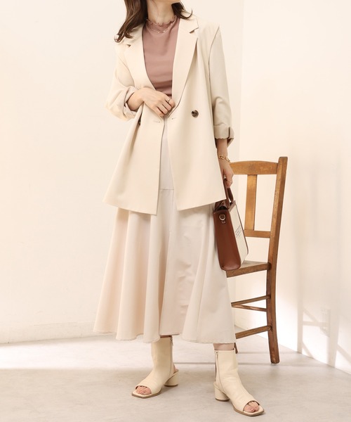 one after another NICE CLAUP（ワンアフターアナザーナイスクラップ）の「ハイネックシアートップス（Tシャツ/カットソー・レディース・アイボリー/グレー×サックスブルー/ブラウン/モカ・FREE）」の8枚目の写真