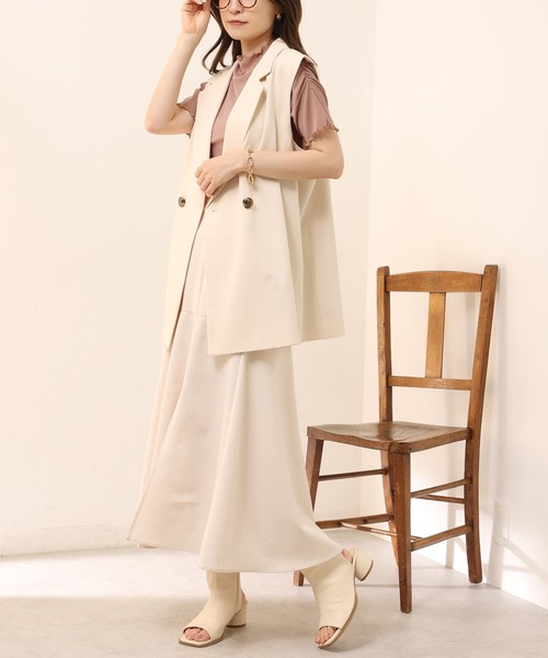 one after another NICE CLAUP（ワンアフターアナザーナイスクラップ）の「ハイネックシアートップス（Tシャツ/カットソー・レディース・アイボリー/グレー×サックスブルー/ブラウン/モカ・FREE）」の9枚目の写真