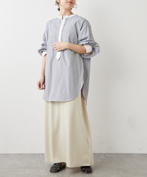 Omekashi（オメカシ）の「ストレッチサテンキャミワンピース（ワンピース・レディース・ブラック/ベージュ/ブルー・FREE）」の13枚目の写真