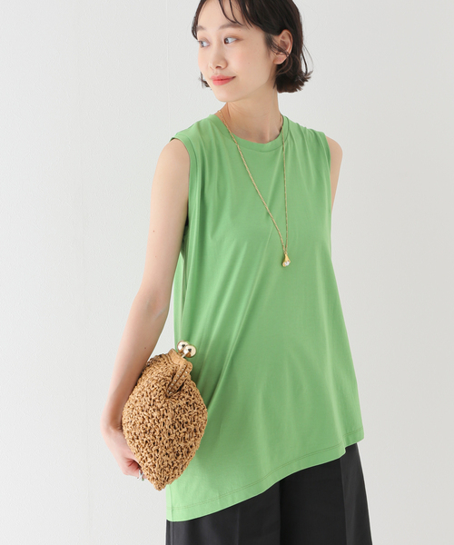 SLOBE IENA(スローブイエナ)の「【ESLOW/エスロー】 ORGANIC JERSEYカットソー(Tシャツ/カットソー・レディース・ホワイト/イエロー/グリーン・FREE)」の3枚目の写真
