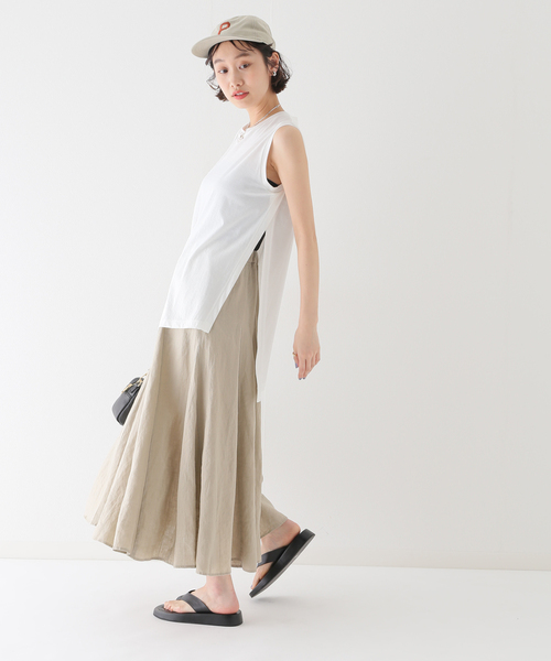 SLOBE IENA(スローブイエナ)の「【ESLOW/エスロー】 ORGANIC JERSEYカットソー(Tシャツ/カットソー・レディース・ホワイト/イエロー/グリーン・FREE)」の5枚目の写真
