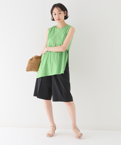 SLOBE IENA(スローブイエナ)の「【ESLOW/エスロー】 ORGANIC JERSEYカットソー(Tシャツ/カットソー・レディース・ホワイト/イエロー/グリーン・FREE)」の6枚目の写真
