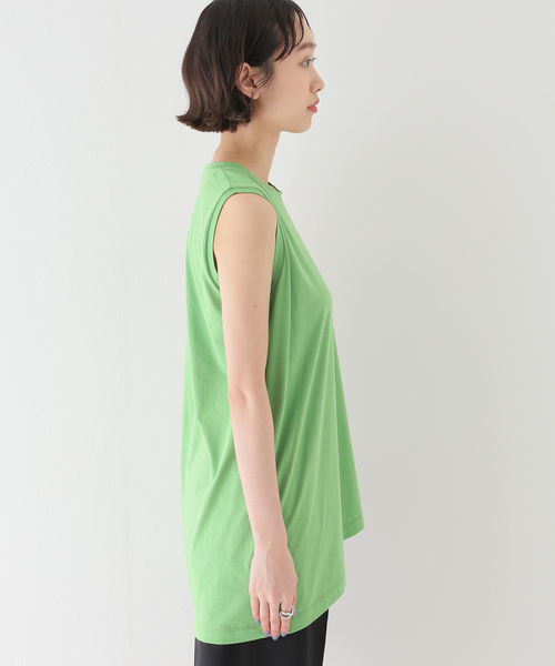 SLOBE IENA(スローブイエナ)の「【ESLOW/エスロー】 ORGANIC JERSEYカットソー(Tシャツ/カットソー・レディース・ホワイト/イエロー/グリーン・FREE)」の13枚目の写真