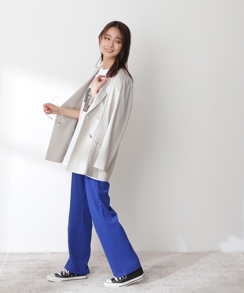 N.（N. Natural Beauty Basic）（エヌエヌナチュラルビューティーベーシック）の「【S Size Line】◆リスタビュールテーラードダブルジャケット（テーラードジャケット・レディース・ベージュ/ネイビー・SMALL/MEDIUM）」の5枚目の写真