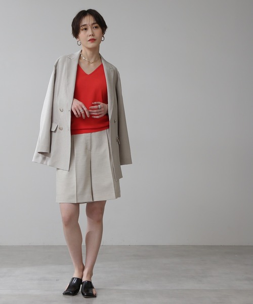 N.（N. Natural Beauty Basic）（エヌエヌナチュラルビューティーベーシック）の「【S Size Line】◆リスタビュールテーラードダブルジャケット（テーラードジャケット・レディース・ベージュ/ネイビー・SMALL/MEDIUM）」の6枚目の写真