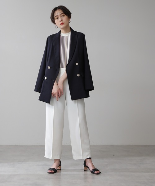 N.（N. Natural Beauty Basic）（エヌエヌナチュラルビューティーベーシック）の「【S Size Line】◆リスタビュールテーラードダブルジャケット（テーラードジャケット・レディース・ベージュ/ネイビー・SMALL/MEDIUM）」の13枚目の写真