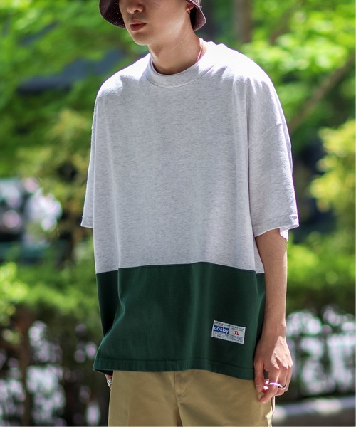 JOINT WORKS(ジョイントワークス)の「【GERRY COSBY / ジェリー コスビー】 2tone crew tee(Tシャツ/カットソー・メンズ・グレー/イエロー・LARGE/X-LARGE)」の1枚目の写真