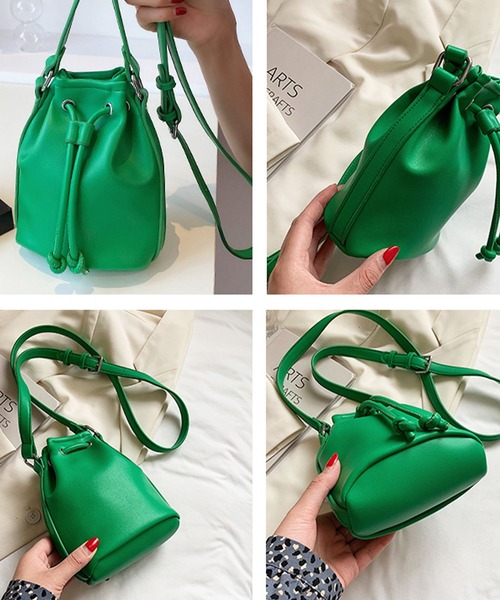 EPICKS（エピックス）の「巾着ショルダーBAG　携帯　IPHONE（ショルダーバッグ・レディース・ホワイト/ブラウン/グリーン/ブラック・F）」の17枚目の写真