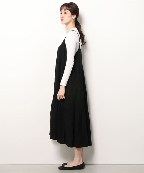 gossip!ロサンゼルス(ゴシップロサンゼルス)の「ティアードフレア キャミソールワンピース(ワンピース・レディース・ホワイト/ブラック/ブルー/グリーン系その他・FREE)」の13枚目の写真