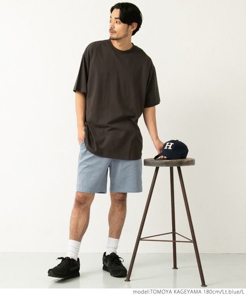 coca(coca)(コカ)の「サマーコールハーフパンツ(その他パンツ・メンズ・ライトブルー/ブラック/アイボリー・M/L)」の6枚目の写真