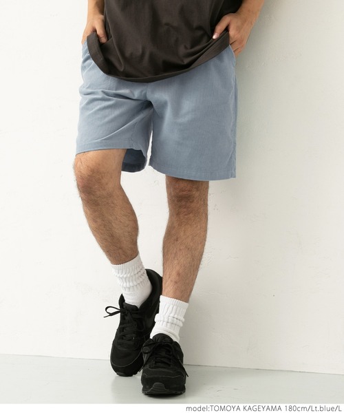 coca(coca)(コカ)の「サマーコールハーフパンツ(その他パンツ・メンズ・ライトブルー/ブラック/アイボリー・M/L)」の5枚目の写真