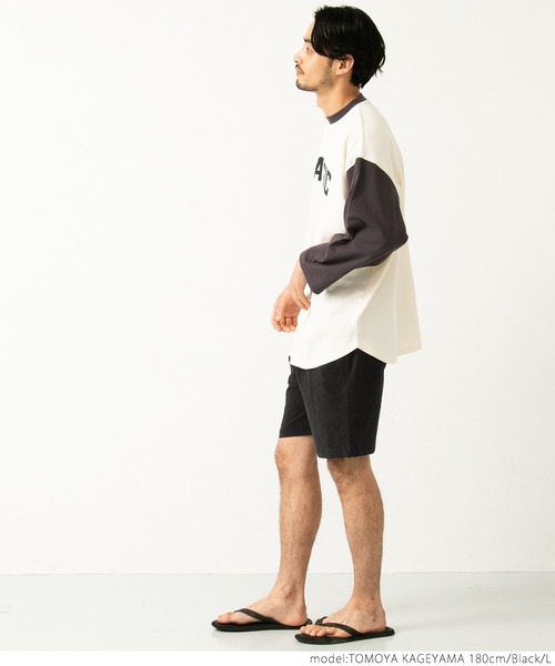 coca(coca)(コカ)の「サマーコールハーフパンツ(その他パンツ・メンズ・ライトブルー/ブラック/アイボリー・M/L)」の9枚目の写真