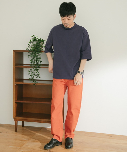 ITEMS URBANRESEARCH(アイテムズ アーバンリサーチ)の「度詰めコットン天竺 オーバーサイズTシャツ(Tシャツ/カットソー・メンズ・ベージュ/オフホワイト/グリーン/ネイビー・MEDIUM/LARGE)」の22枚目の写真