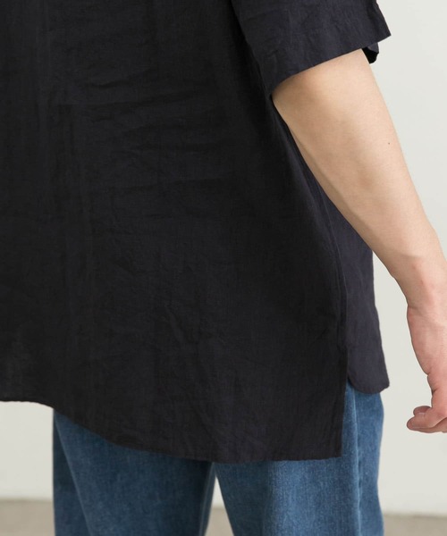 WORK NOT WORK URBAN RESEARCH（ワークノットワークアーバンリサーチ）の「WORK NOT WORK　High density Linen SS  Pullover（Tシャツ/カットソー・メンズ・ネイビー/グレー/オフホワイト・M/L/XL）」の22枚目の写真