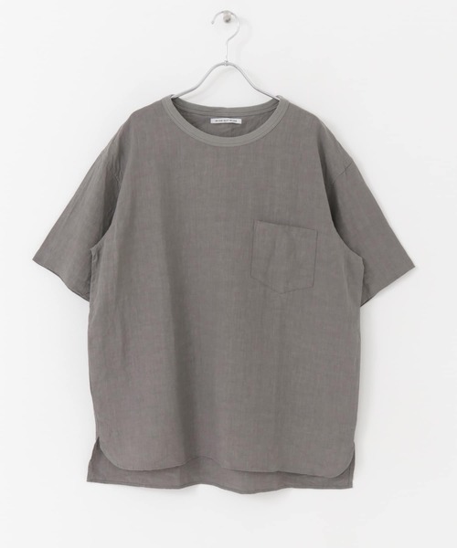 WORK NOT WORK URBAN RESEARCH（ワークノットワークアーバンリサーチ）の「WORK NOT WORK　High density Linen SS  Pullover（Tシャツ/カットソー・メンズ・ネイビー/グレー/オフホワイト・M/L/XL）」の9枚目の写真