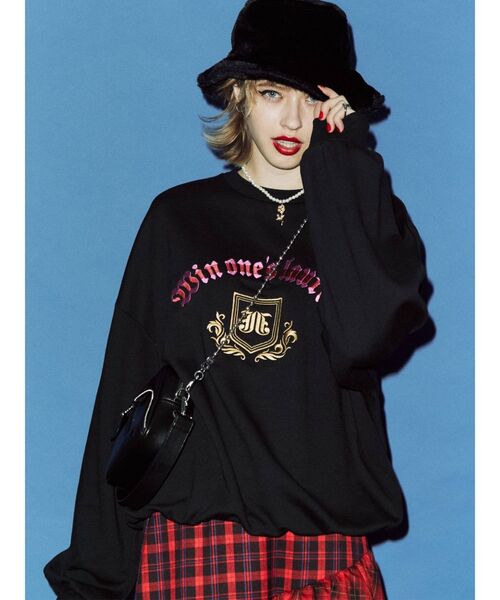 jouetie（ジュエティ）の「ヴィンテージライクプルオーバー（スウェット・レディース・ブラック/グレー/グリーン・MEDIUM）」の17枚目の写真