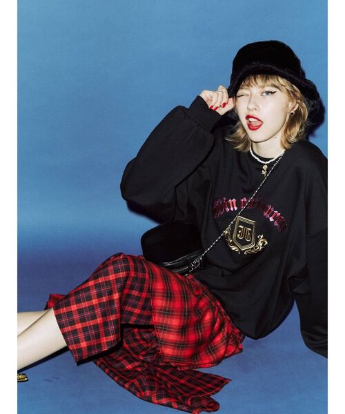 jouetie（ジュエティ）の「ヴィンテージライクプルオーバー（スウェット・レディース・ブラック/グレー/グリーン・MEDIUM）」の15枚目の写真