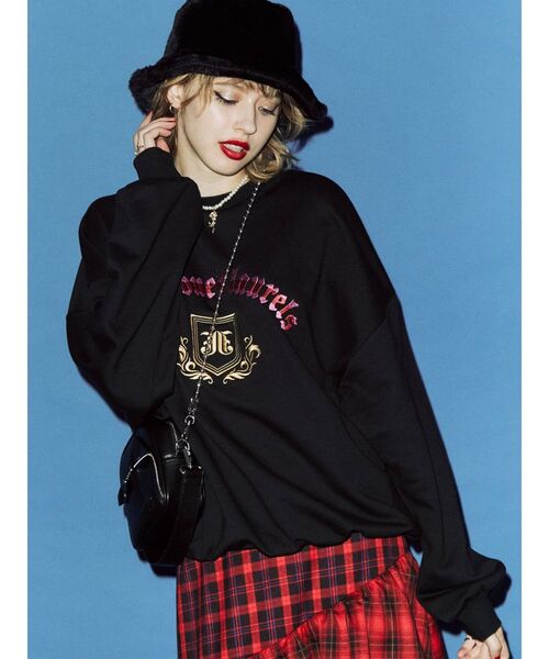 jouetie（ジュエティ）の「ヴィンテージライクプルオーバー（スウェット・レディース・ブラック/グレー/グリーン・MEDIUM）」の14枚目の写真