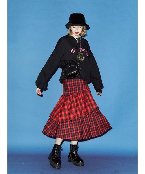 jouetie（ジュエティ）の「ヴィンテージライクプルオーバー（スウェット・レディース・ブラック/グレー/グリーン・MEDIUM）」の12枚目の写真