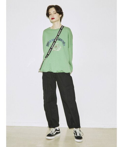 jouetie（ジュエティ）の「ヴィンテージライクプルオーバー（スウェット・レディース・ブラック/グレー/グリーン・MEDIUM）」の5枚目の写真